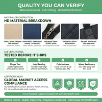 OEM Clamshell Travel Backpack 180° Open USB Port Business Carry on Laptop Bag Nylon Compression Straps Custom Logo