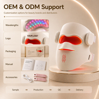 Masque facial sans fil 5D à lumière rouge Magique Power, nouvelle technologie, masque facial en silicone à lumière rouge, masque à LED infrarouge à lumière rouge