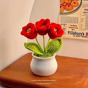Flores Artificiales Tejidas a Mano en Maceta, Lirio de los Valles, Decoración para el Hogar, Regalo para el Día de la Madre, Ramo de Girasoles - Product Image 2