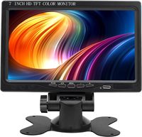 Moniteur Full HD de 7 pouces résolution 1024x600 petit moniteur IPS portable 1080P avec haut-parleurs intégrés caméra de vidéosurveillance à entrée VGA AV