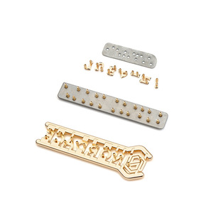 Cho với túi một <span class=keywords><strong>tag</strong></span> de Para bolsos sofa thư men's <span class=keywords><strong>oval</strong></span> prong thép không gỉ vai vàng tùy chỉnh kim loại đồ bơi nhãn Logo - Product Image 3