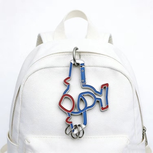 High Quality Customized Zinc Alloy Soft Enamel Epoxy Airplane Shape Carabiner <b>Custom</b> Carabiner with <b>Key</b> <b>Rings</b> - Product Image 1