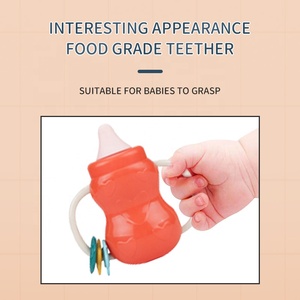 Chất Lượng Cao Cấp Thực Phẩm Silicone Mọc Răng Đồ Chơi Rattling Chuông Teether 0-3 Năm Trẻ Sơ Sinh Bé Rattle Teether - Product Image 4