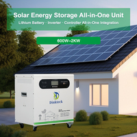 Générateur d'énergie portable 600W 1000W 2000W, système solaire hors réseau LiFePO4, unité compacte pour l'alimentation d'urgence en voyage
