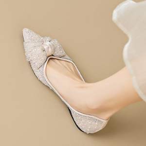 <span class=keywords><strong>Mocassini</strong></span> Eleganti con Fiocco e Strass di Grandi Dimensioni, Scarpe Basse da Ufficio per <span class=keywords><strong>Donna</strong></span> 2025 - Product Image 1