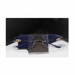 Thiết kế hợp thời trang cổ điển hình chữ nhật Nickel Đồng mô hình Hoàng Gia trang trí không có Vành kính mắt quang vàng đen vít - Product Image 6