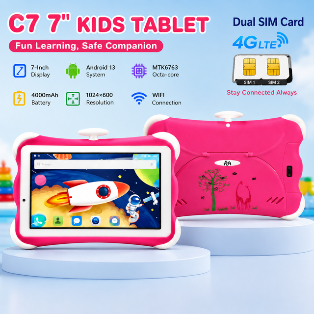 2025 Super Cheap 7 Inch Tablet with SIM Card 4g 12gb+256gb Kids Gift Android 11 WiFi Tablet for Children