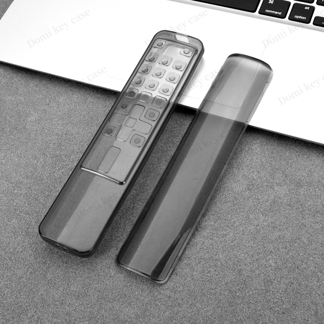 DM Transparent Black TPU Full Covered  TV Remote Control Protective Cover Case for TCL