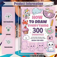Livre de coloriage - Comment dessiner tout-en-un, 300 dessins mignons étape par étape, reliure spirale, crayon, gouache, peinture, fournitures artistiques pour adolescents, cadeau
