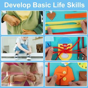 Tavola delle Attività <span class=keywords><strong>Montessori</strong></span> per Bambini di <span class=keywords><strong>1</strong></span> 2 3 4 Anni, Regalo per Ragazzi e Ragazze, <span class=keywords><strong>Giocattoli</strong></span> Sensoriali per Bambini <span class=keywords><strong>1</strong></span>-3 Anni, Gioco Educativo da Viaggio per Autismo - Product Image 6