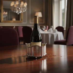 Posavasos de Metal Plateado Sheffield, Estilo Inglés Clásico, con Emblema de la Familia Real, para Hoteles y Restaurantes - Product Image 3