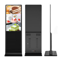 Reproductor de Publicidad Digital Vertical LCD 4K de 65 Pulgadas para Interiores, Señalización de Pie con Animación de Texto y Gráficos, Pantalla Táctil IP54