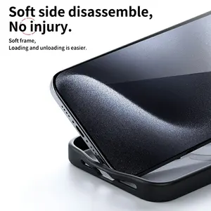 Ultra-Thin Magnetic Stand Case For IPhone 15 Pro Max 14 Plus 13 12 With Metal Stand Cover Mobile Phone Back Case