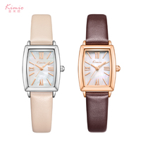 Fabricant de montres montres carrées à quartz OEM de luxe pour femmes vintage avec bracelet en cuir