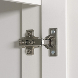 Tủ lưu trữ gỗ trắng cao 4 kệ hiện đại với 2 cửa cho phòng khách - Product Image 4