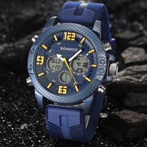 <span class=keywords><strong>Reloj</strong></span> Cronógrafo Azul de Marca Superior para Hombre, <span class=keywords><strong>Reloj</strong></span> Deportivo Digital LED de Cuarzo, <span class=keywords><strong>Reloj</strong></span> de Pulsera Masculino Resistente al Agua - Product Image 3
