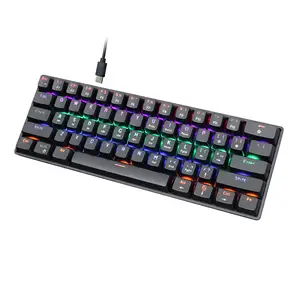 سعر الجملة لوحة مفاتيح ميكانيكية صغيرة قوس قزح RGB لوحة مفاتيح الألعاب للاعبين
