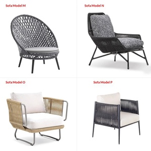 Sillón de Ratán y Teca Nórdico para Exteriores, para Hoteles, Villas, Patios, Jardines, Balcones, Resistente al Agua y a los Rayos UV, Silla de Descanso D4D - Product Image 3