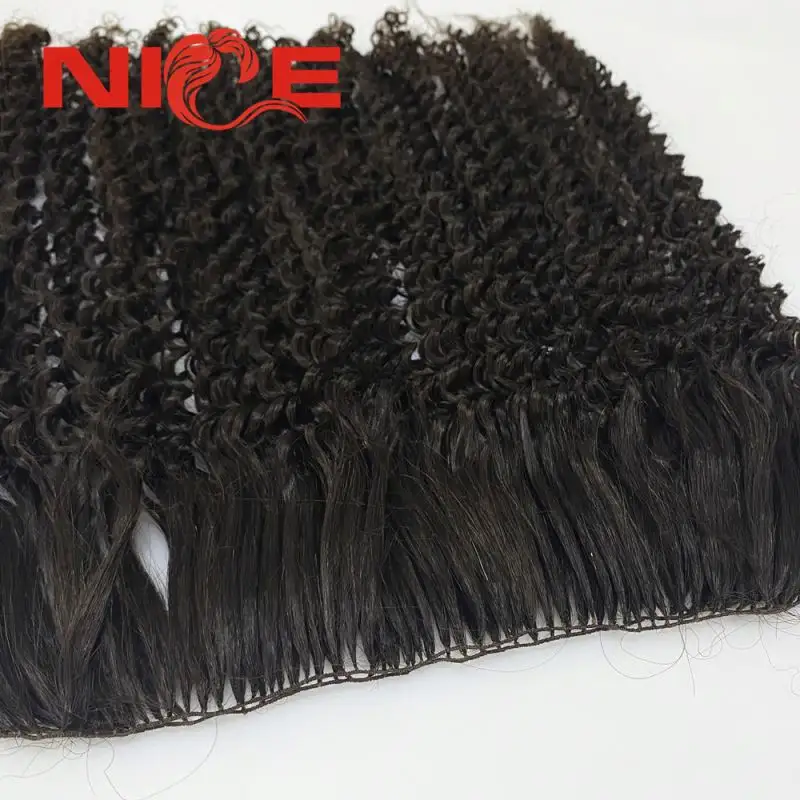 2023 new system hot sell real raw human hair high quality feather weft hair extensions natural