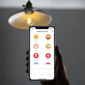 YEELIGHT Xiaomi Lampu Filamen LED Pintar, Bola Lampu Vintage Bola Lampu Filamen Bekerja dengan Google Assistant, SmartThings