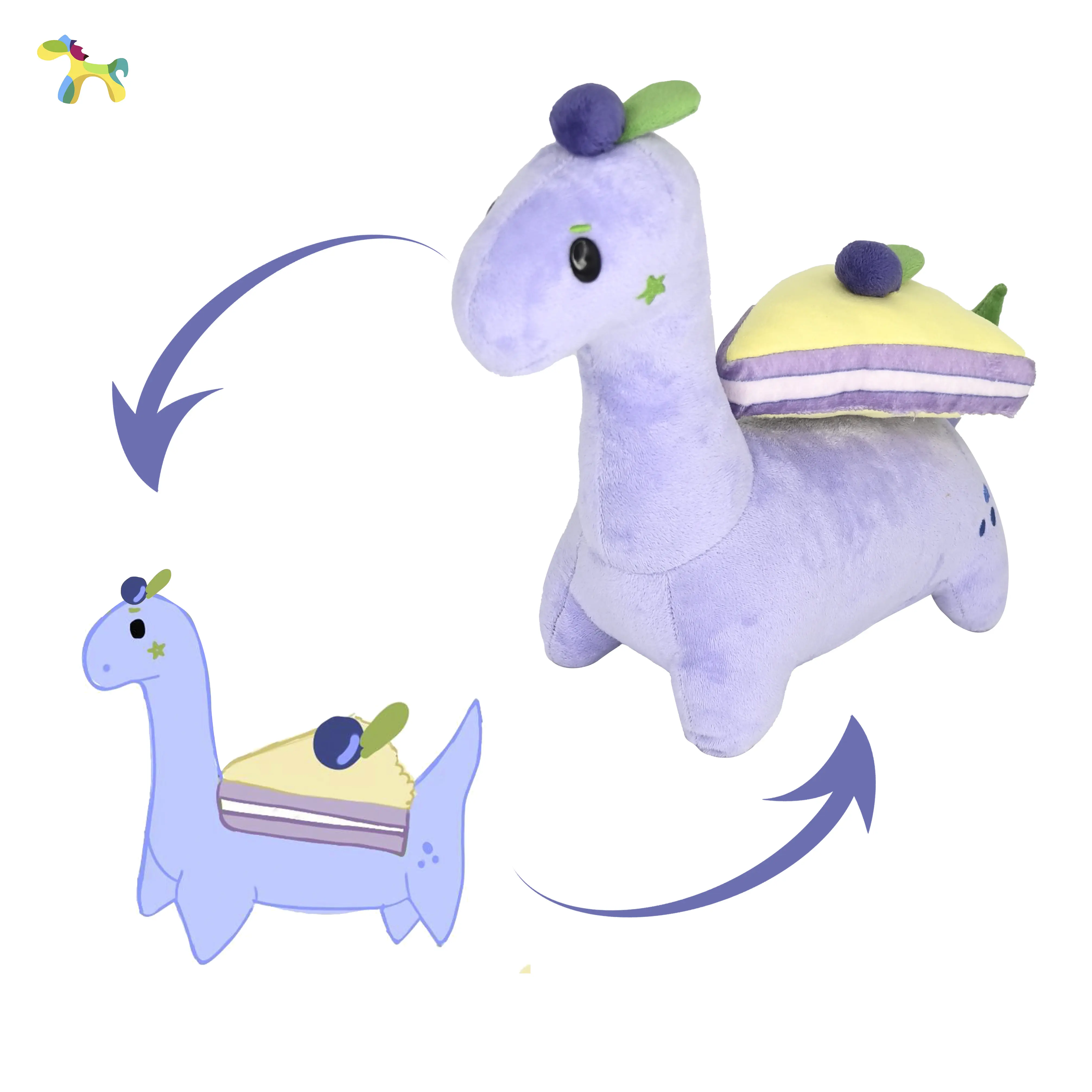 custom stuffed animals cute Purple Dinosaur cartoon fat body Dino Plushies kid gift Soft Fluffy Hugging toy