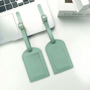 Étiquettes d'identification pour bagages en vrac, étiquettes de bagages en cuir PU, étiquette de bagage personnalisée pour cadeau promotionnel - Product Image 4