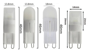Cơ sở <span class=keywords><strong>G9</strong></span> dẫn bóng đèn <span class=keywords><strong>2W</strong></span> 3W hộ gia đình tiết kiệm năng lượng đèn gốm Dimmable bóng đèn AC220V 3000K 6000K ấm có thể Trắng SMD2835 360 độ - Product Image 2