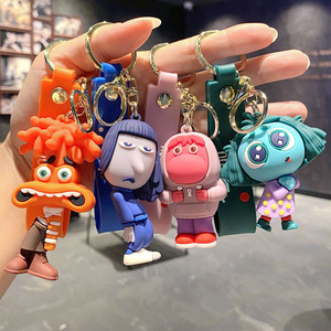 Mind Secret Service Team Inside Cartoon Doll Rubber Key Chain Pendant Creative Soft New 3D Soft PVC Rubber Small Gift Keychain
