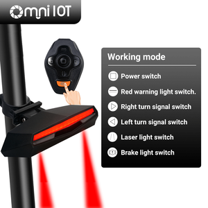 Omni Bike Accessoires Télécommande Bicycle Light Led C1Smart Bicycle Wireless Turn Rear Light - Product Image 5