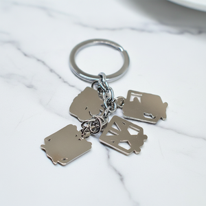 Porte-clés en métal Anime L'Attaque des Titans <span class=keywords><strong>Eren</strong></span> Jaeger, pendentif, breloque pour sac à dos, cadeau pour les fans - Product Image 5