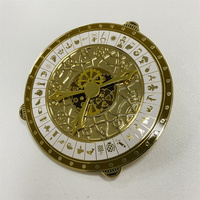 Grandes épingles à chapeau en émail rotatif design insignes à bouton rond épingle à chapeau en métal doré épingles à chapeau Constellation personnalisée insigne en métal