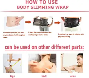 200FT 8inch Magic Black Osmotic Plastic Body Slimming Wrap Film Contouring Osmotic Plastic Workout Sweat Enhancer Stomach Wrap
