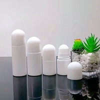 Flacon roll-on vide en PEHD pour huiles essentielles et déodorants, 30ml, 50ml, 100ml, avec couvercle blanc et embout facile à ouvrir
