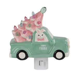 Figurine de lapin mignon pour voiture, lumière de <span class=keywords><strong>nuit</strong></span> LED festive pour Pâques, lumière de <span class=keywords><strong>nuit</strong></span> en résine pour voiture, lapin de Pâques - Product Image 5
