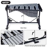 37-Tone Performer Series Aluminum Silver Glockenspiel With Pedal for Education and Stage