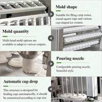 Machine de remplissage et de scellage rotative automatique haute précision pour yaourt, lait, produits laitiers solides et gelato, pour grandes tasses/bouteilles/canettes/plateaux