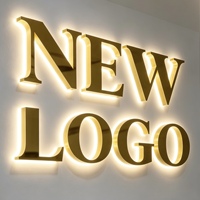 Letrero Acrílico para Exteriores, Letrero Comercial LED 3D Retroiluminado, Letrero Publicitario Impermeable para Fachada de Tienda, Letrero Metálico Retroiluminado con Efecto Espejo
