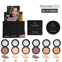 Poudre compacte matifiante Anysun SPF30 PA+++ pour le contrôle du sébum, longue tenue, effet soft focus, vente en gros de cosmétiques