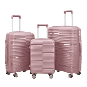 حقيبة سفر بلون واحد تحمل في المقصورة حقائب أمتعة دوارة صلبة على عجلات حقيبة ليلية كبيرة الحجم عربة سفر
