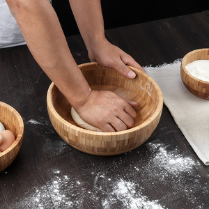 Bassin à pétrir le pain de style rustique, populaire en ligne, antiadhésif, pour la levée de la pâte, grand bassin en bois pour - Product Image 1