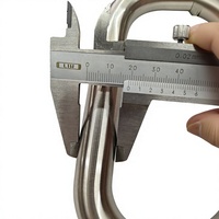 Poignée de porte en verre sans cadre avec finition nickel brossé SS304 pour hôtel, poignée de porte de douche de 6 pouces