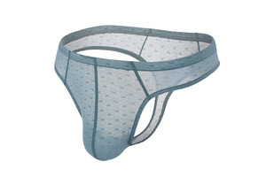 Slip perizoma da uomo sexy in rete trasparente con motivo a stella e sacchetto a bomba, intimo maschile per la rivendita - Offerta imperdibile - Product Image 2