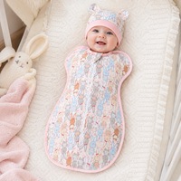 NUEVO Saco de Dormir Transpirable de Algodón para Bebé y Gorro de Bebé, Manta Envolvente Unisex para Recién Nacido, Saco de Dormir Antipatadas para Todas las Estaciones