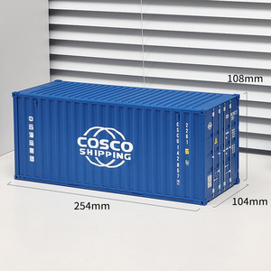 Modèle de conteneur maritime Chengcheng à l'échelle 1:24, ornement de bureau, porte-stylo, rangement, cadeau logistique, impression de logo - Product Image 2