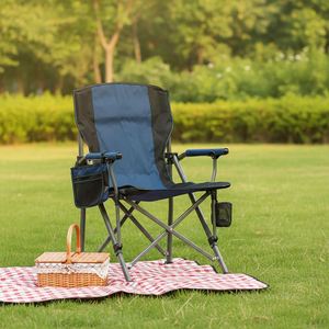 Chaise pliante d'extérieur robuste et grande avec sac de rangement pour le camping - Product Image 1