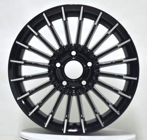 Llantas para coches de tamaño 14, 15, 16 y 17 pulgadas, 4 agujeros, PCD aro 15, 5x100, 5x1143, ruedas con radios múltiples, máquina negra - Product Image 3