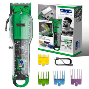 Tondeuse à cheveux professionnelle Dsp, lame transparente, 5800 tr/min, rechargeable, avec peignes de guidage pour la coupe de cheveux des hommes - Product Image 5