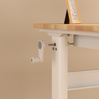 Bureau ergonomique de style moderne pour la maison Bureau d'ordinateur debout facile à assembler Table d'écriture à réglage manuel de la hauteur Chaise d'étude