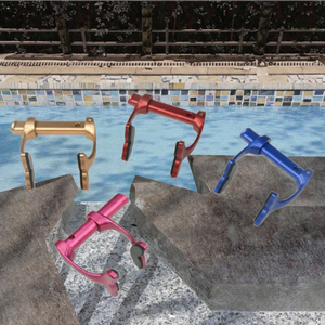Clip nasal en plastique pour la natation, bouchons nasaux pour accessoires de natation pour enfants plus âgés, ceinture <span class=keywords><strong>d</strong></span>'équilibrage de pression auriculaire beige, protège-dents - Product Image 6