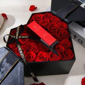 Rose éternelle en forme <span class=keywords><strong>de</strong></span> cœur, bouquet <span class=keywords><strong>de</strong></span> fleurs séchées, boîte cadeau, lumière LED, parfum, décoration, Saint-Valentin, anniversaire <span class=keywords><strong>de</strong></span> mariage - Product Image 3